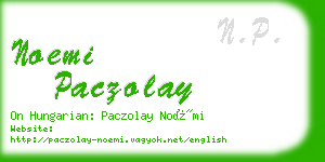 noemi paczolay business card